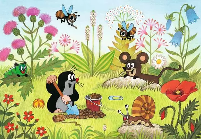 Kinderpuzzle ab 4 Jahren - Der Maulwurf im Garten - 24 Teile