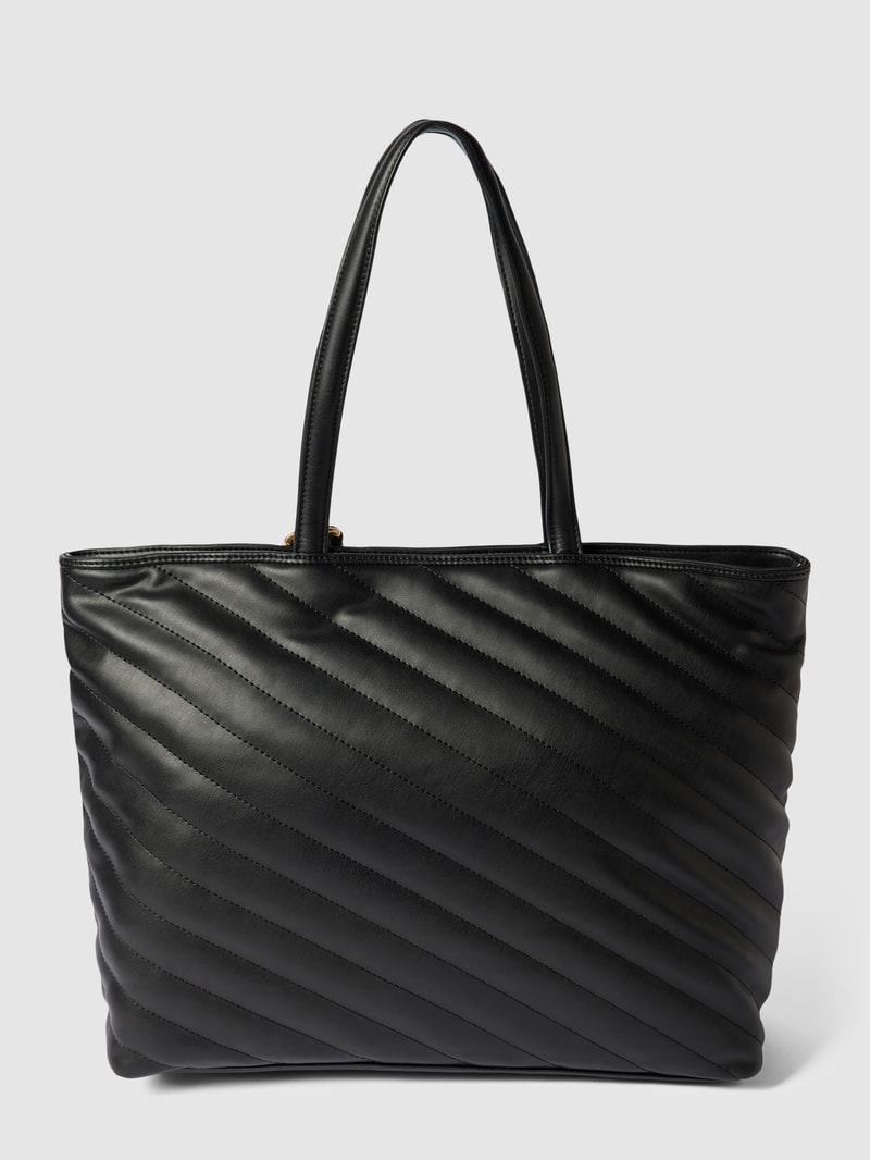Handtasche mit Strukturmuster Modell 'STEPP' in schwarz