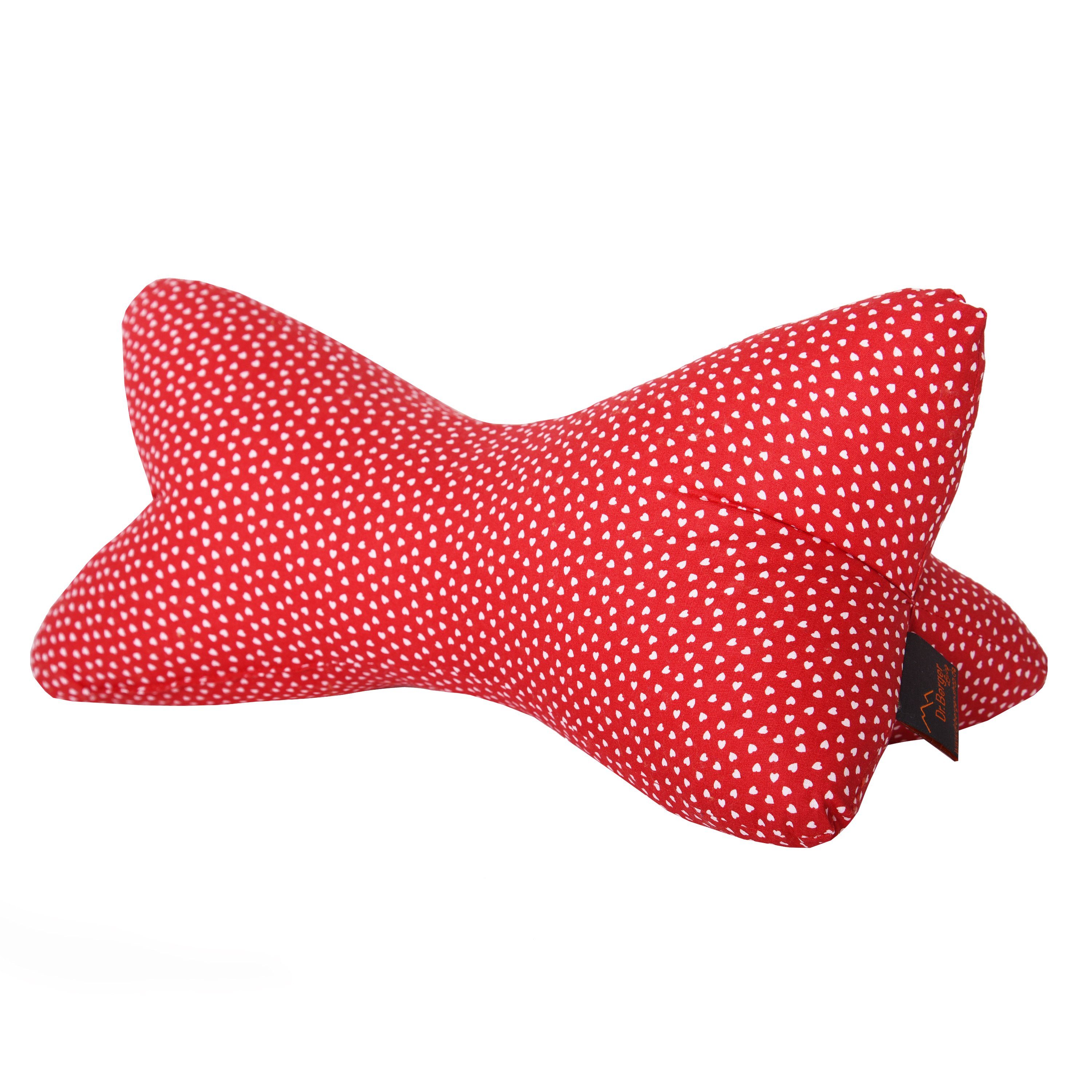 Dr. Berger Living Nackenkissen Original Dr. Berger Leseknochen 40 x 18 cm Miniherz Rot