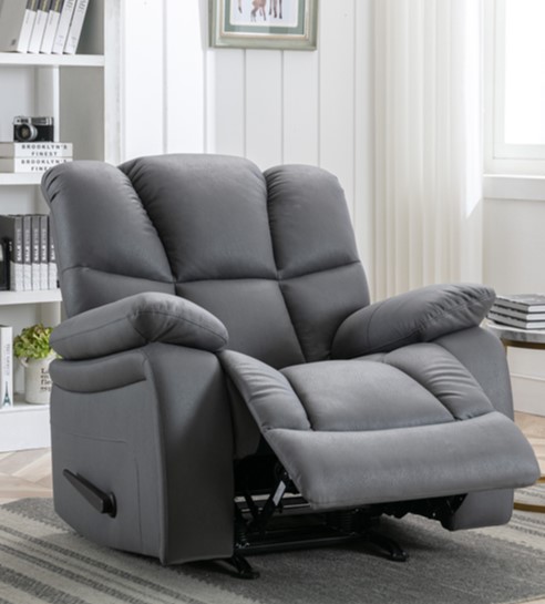 Happy Home Happy Home XXL-Relaxsessel mit verstellbarer Rückenlehne HSP94-DGR dunkelgrau