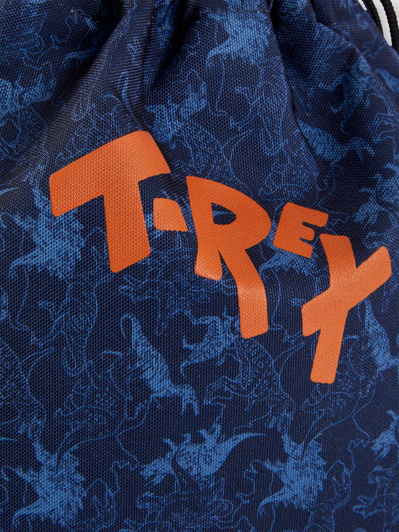 Sac à goûter T-Rex motif dinos garçon dark bleu indigo imprimé
