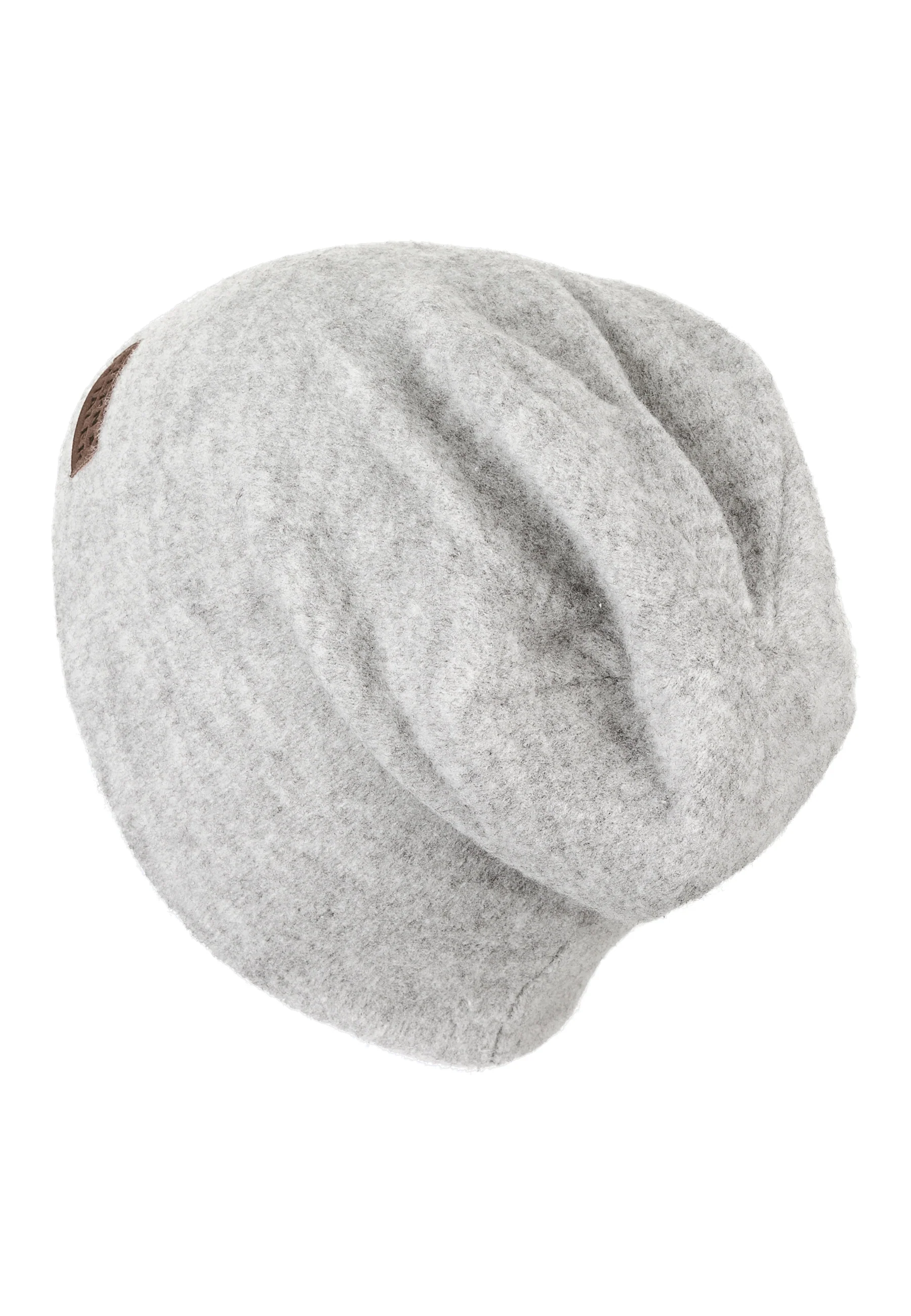 Slouch-Beanie aus Strickfleece Melange in 4 Farben