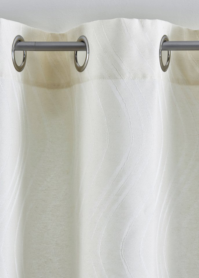 Jacquard Vorhang mit Wellenmuster (1er Pack)
