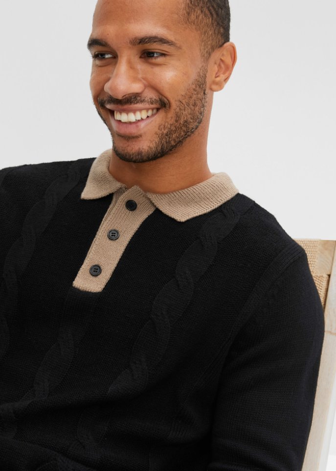 Pullover mit Polokragen