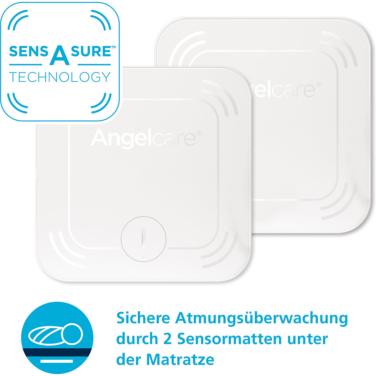 Angelcare® SmartSensor Pro 2: 2-in-1 Baby-Überwachung Audio + Bewegung mit zwei Wireless Sensormatten
