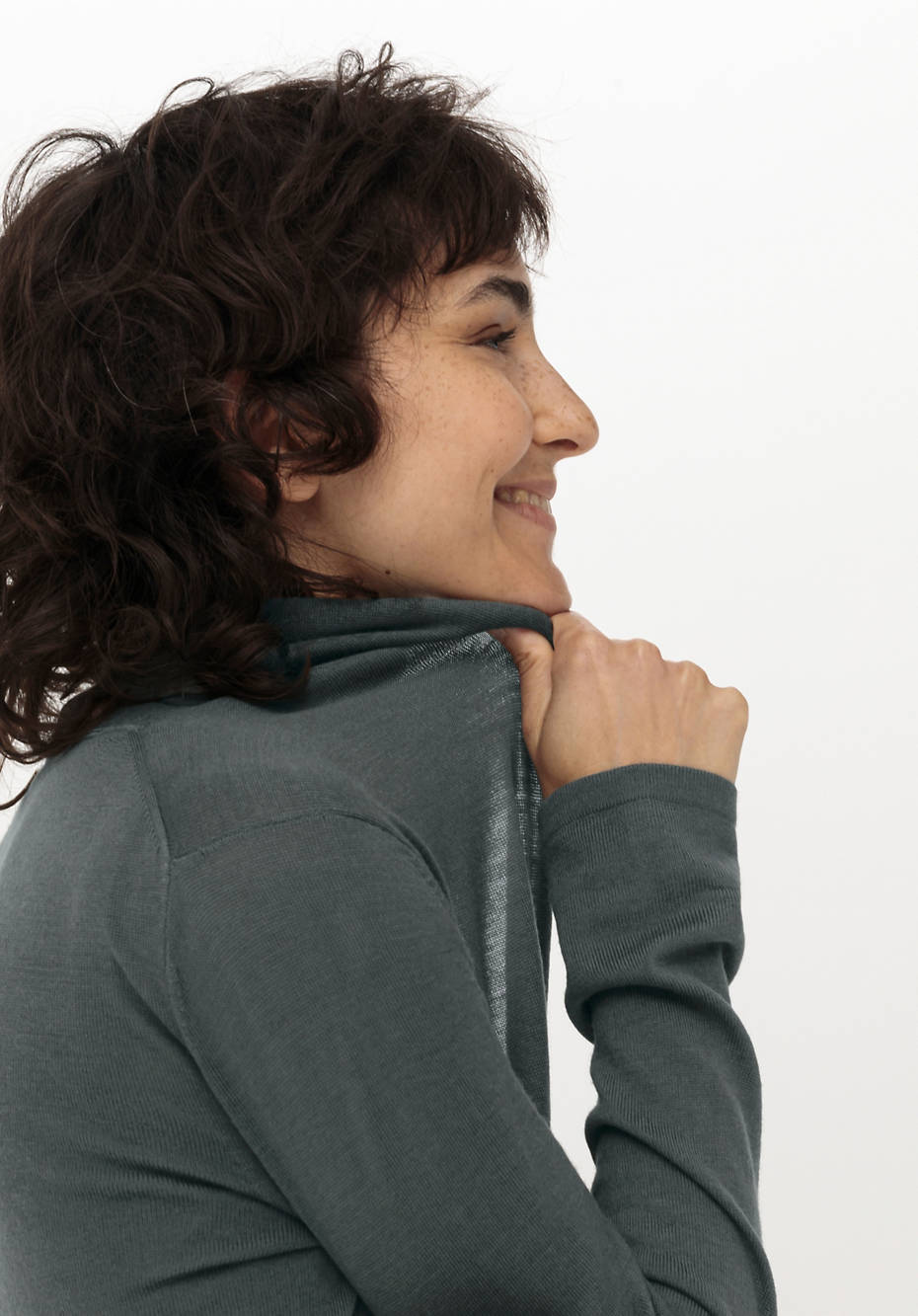 Long Strickjacke aus reiner Bio-Merinowolle