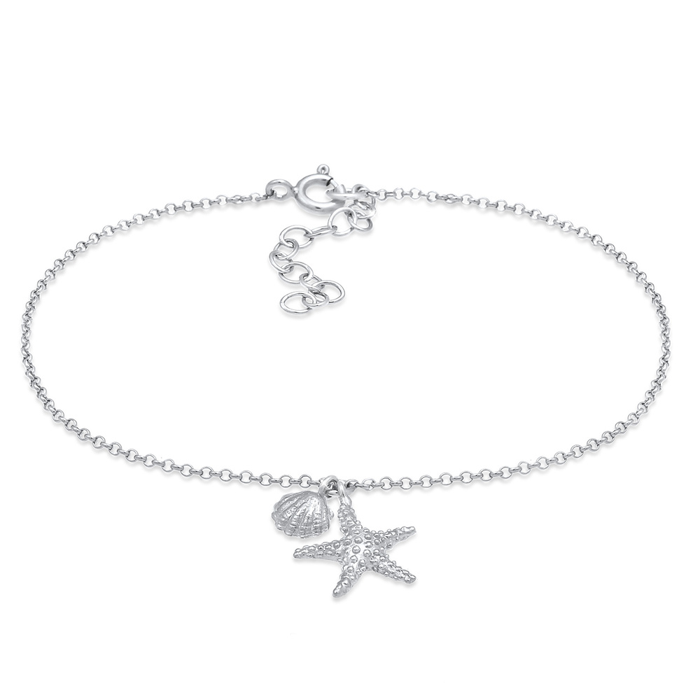 Elli Elli Bracelet Coquillage Étoile de Mer Plage Été Trend Blogger Bracelet Femme - ( Bracelet