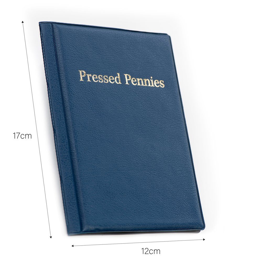 MC.Sammler Sammleretui Münzalbum Taschenalbum für 96 Stück Pressed Pennies , Blau