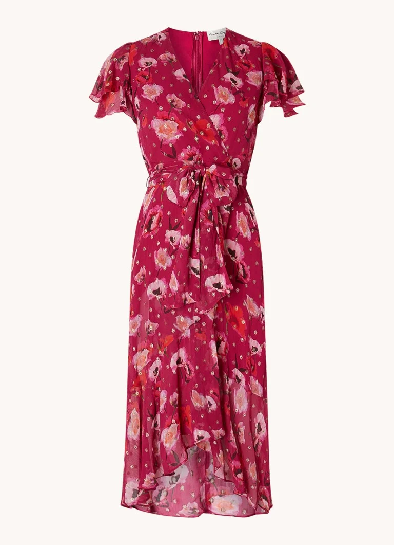Vestido midi Nadine de Phase Eight, con estampado floral y detalles de lúrex.