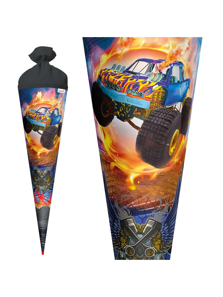 ROTH Schultüte groß Monstertruck Fire 70 cm in Orange günstig kaufen onesize