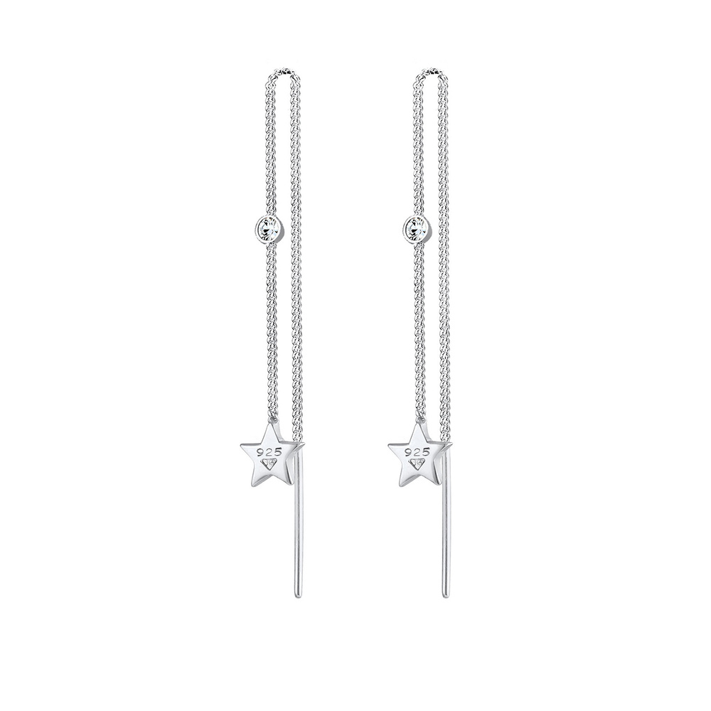 Elli Elli Boucles d'Oreilles Pendentif en 925/1000 argent massif avec cristaux pour da Boucles d'oreilles