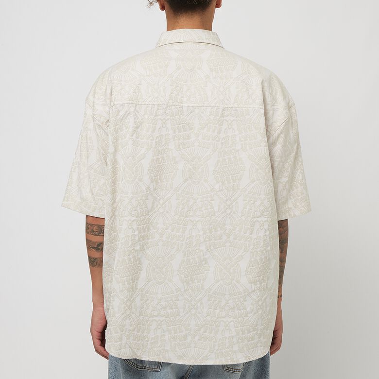 Daily Paper Zuri Macrame Jacquard Shortsleeve Shirt moonstruck beige