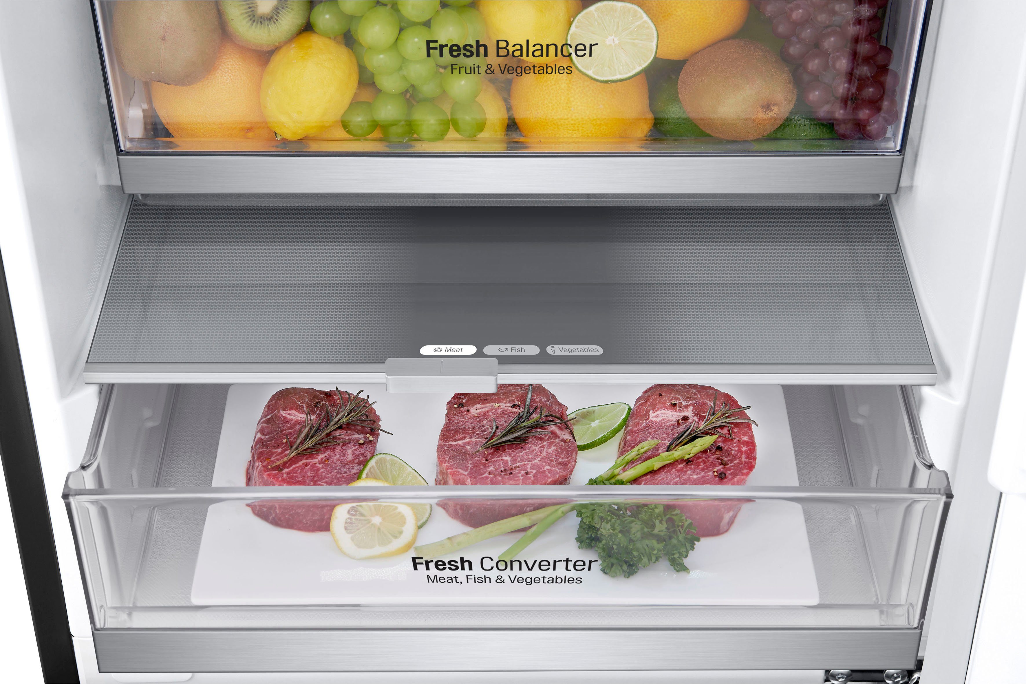 LG Kühl-/Gefrierkombination GBB92MCB1P, 203 cm hoch, 59,5 cm breit, nur 99kWh Jahresverbrauch