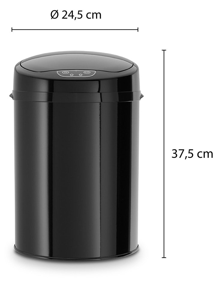 Echtwerk Sensor-Badabfalleimer in Schwarz - 9 l günstig kaufen onesize