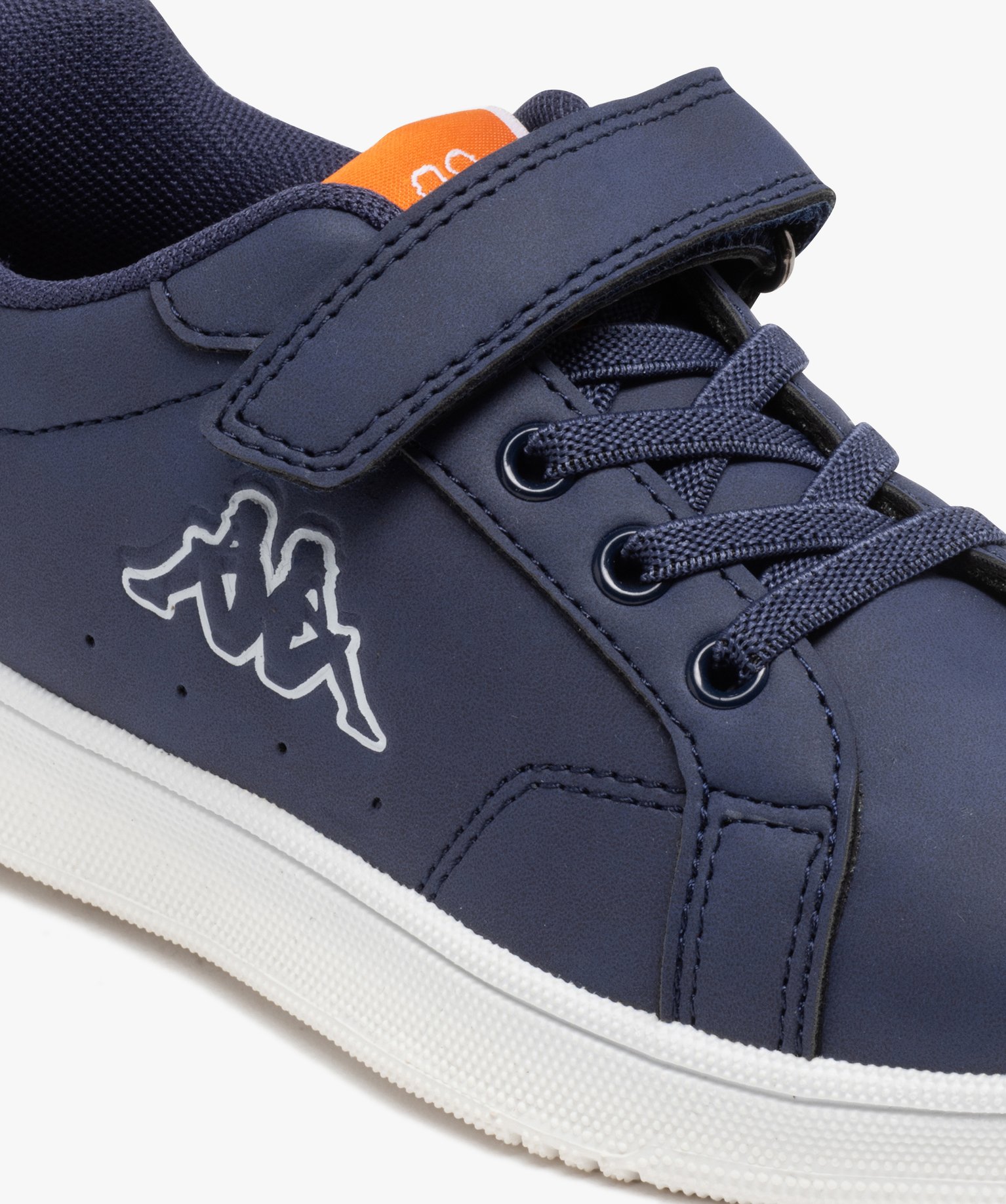 Baskets Garçon unies à lacets et scratch - Kappa marine | GEMO