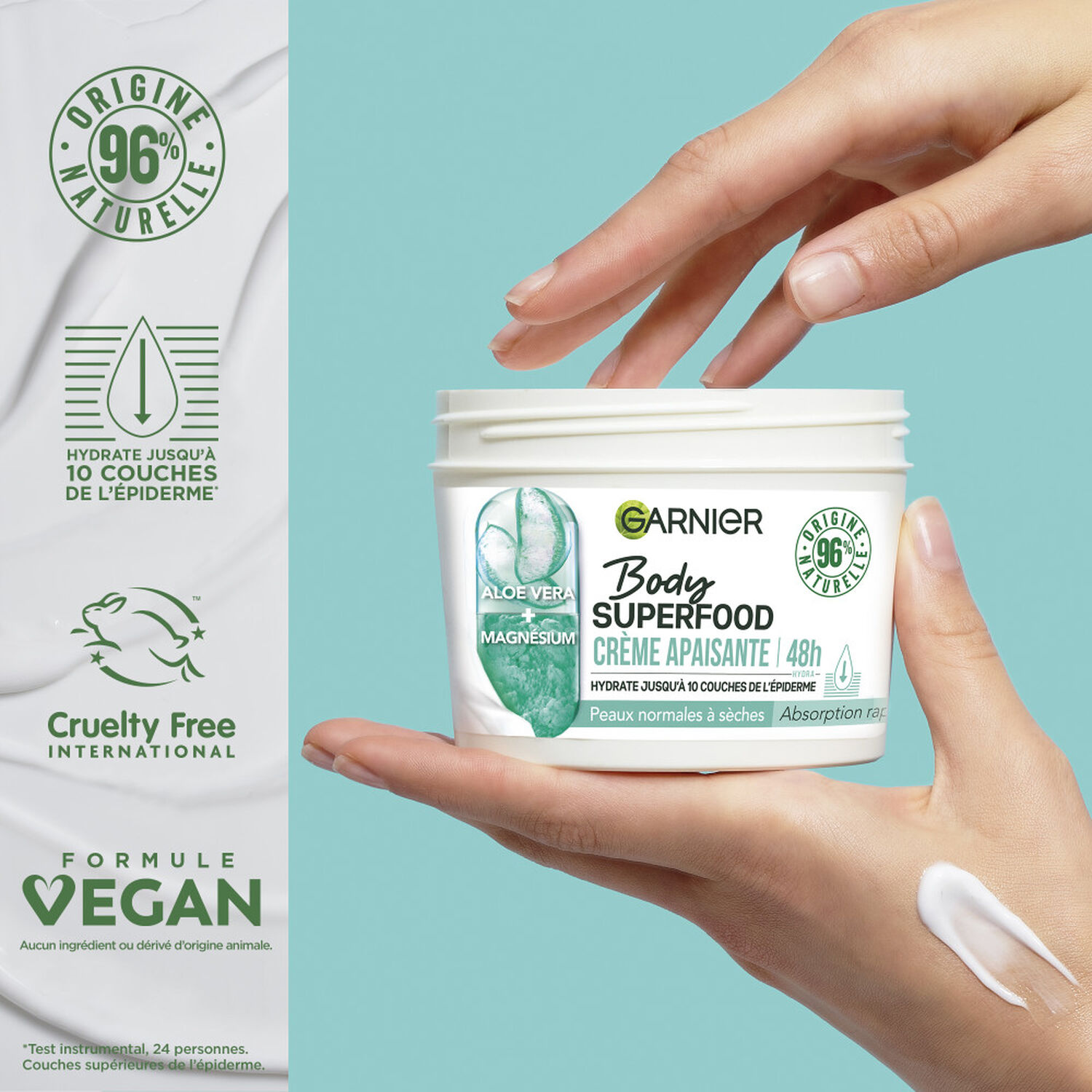 Garnier Body Superfood Crème corps apaisante Aloe vera Magnésium
