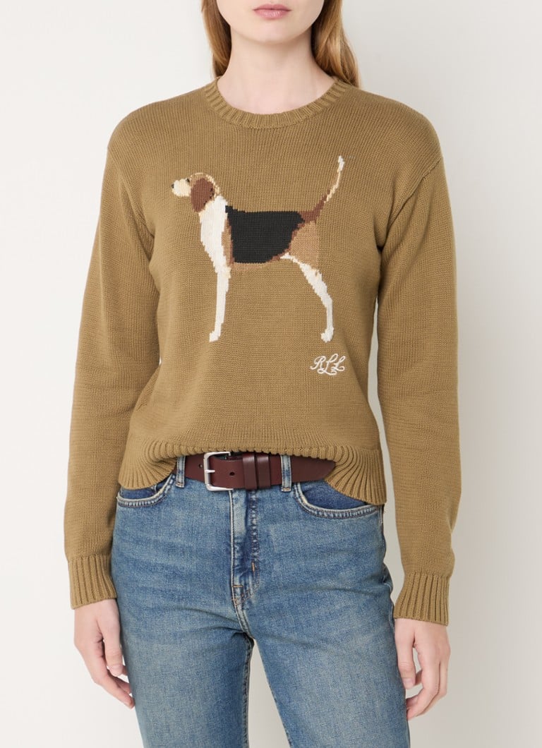 Pulover tricotat gros Ralph Lauren cu model tricotat