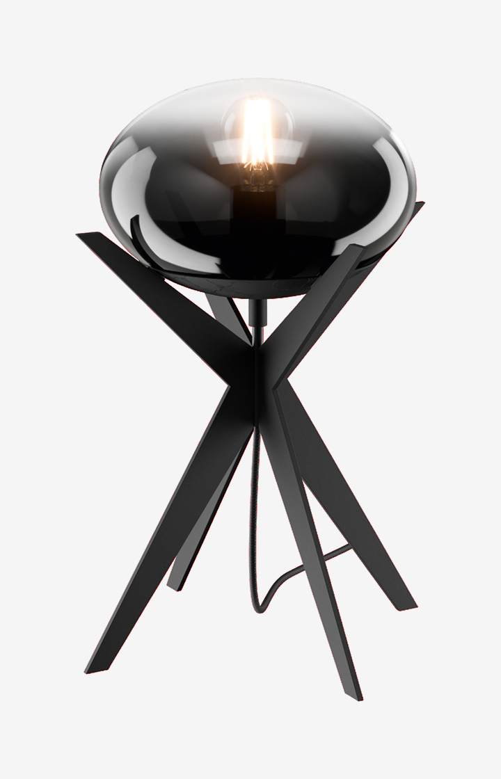 JOOP! CURVES LIGHTS Tischleuchte, Transparent-Glas/Schwarz
