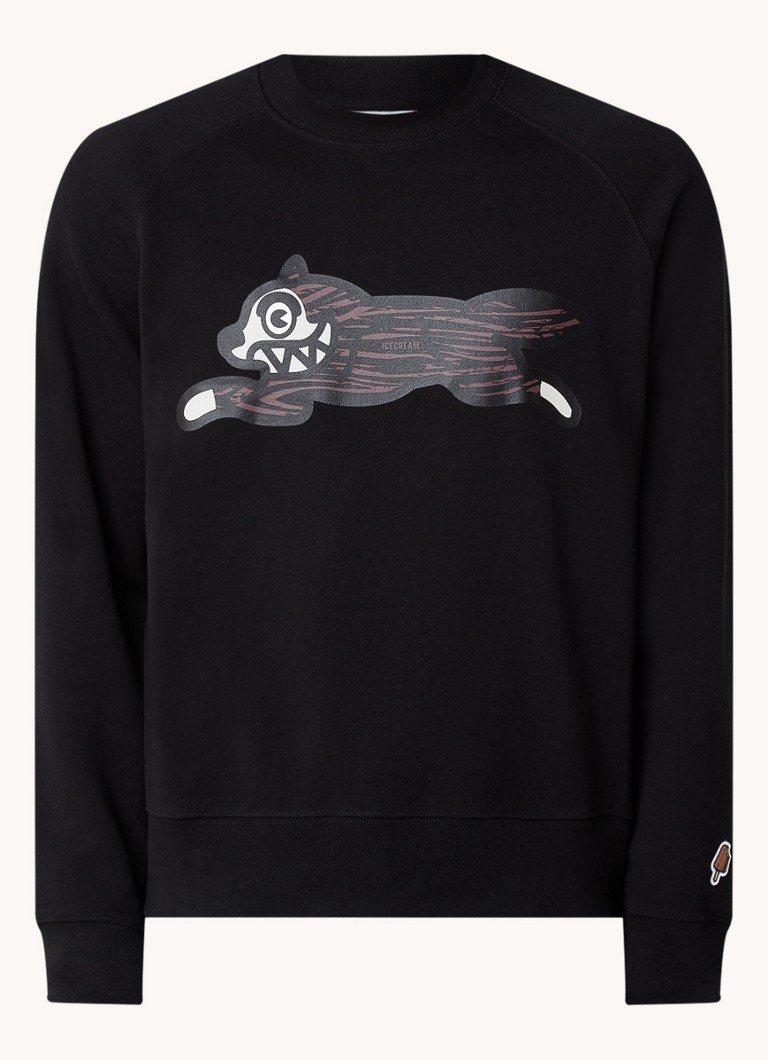 ICECREAM  Woodgrain Running Dog sweater met logoprint