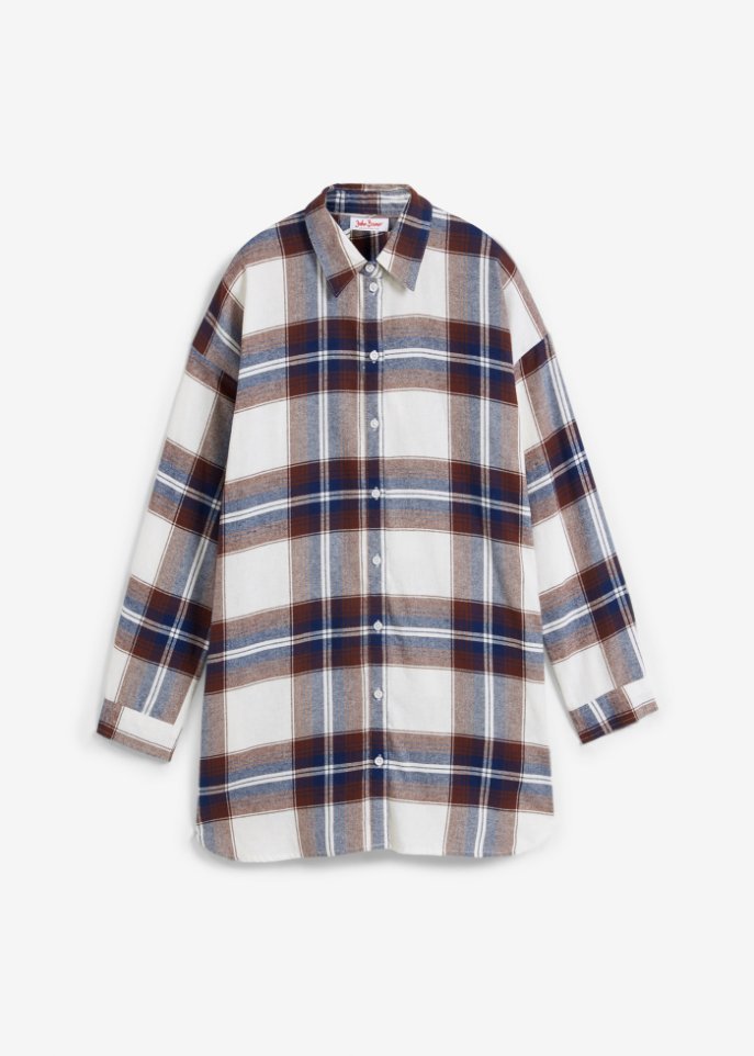 Long- Flanell- Hemdbluse, extra warm