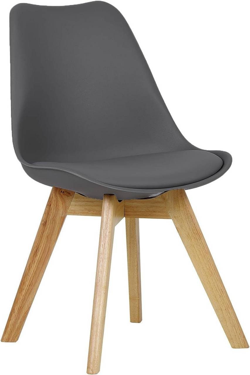 Woltu Esszimmerstuhl (Set, 4 St), Design Stuhl Kunstleder Holz