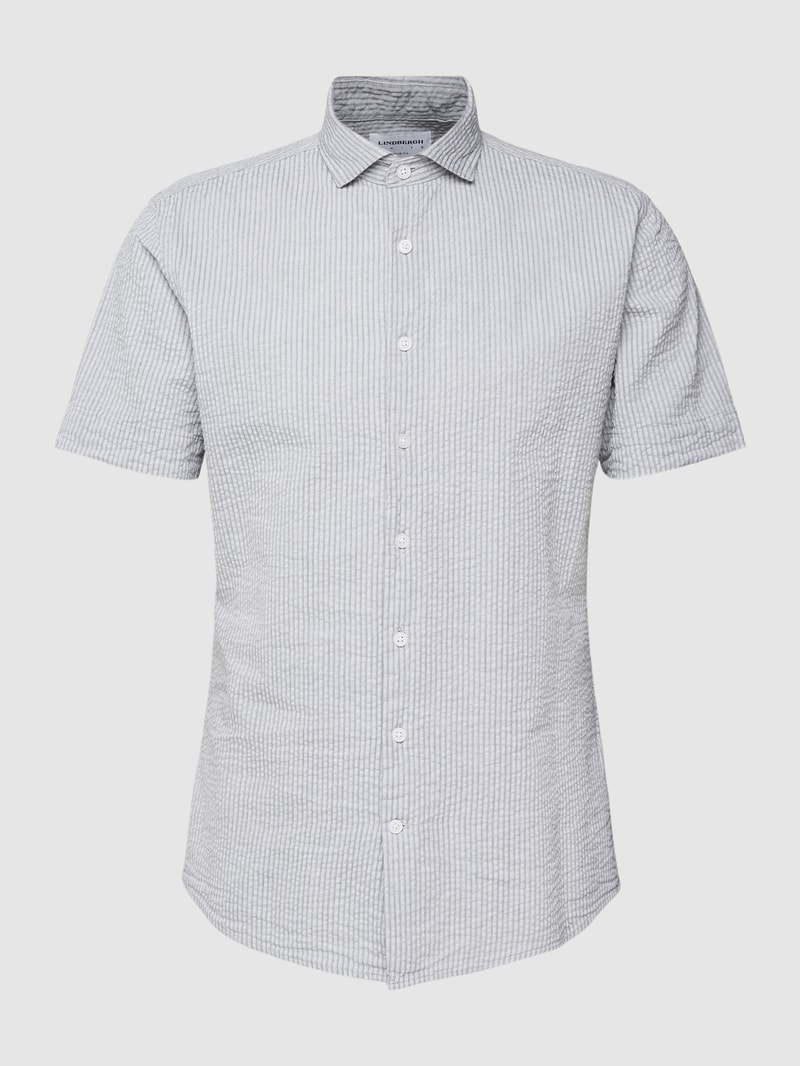 Slim Fit Freizeithemd mit Streifenmuster in mint