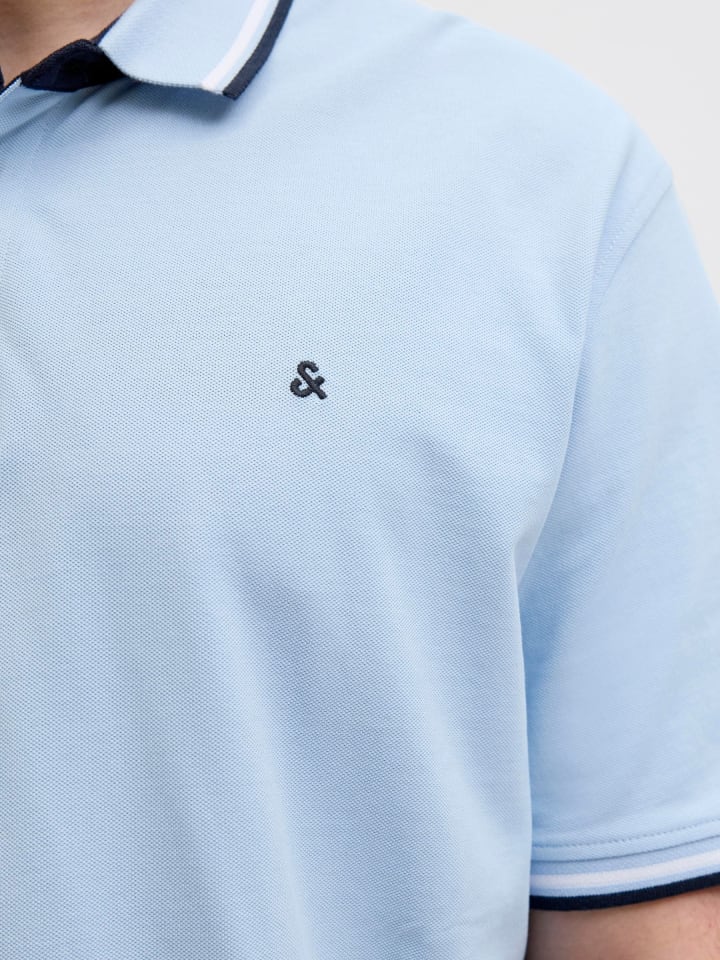 JACK & JONES PLUS Poloshirt in Chambray Blue günstig kaufen