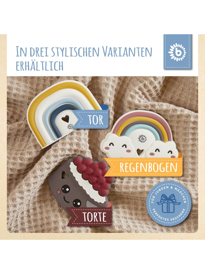Bieco Spielwaren Beißring Silikon Tor - ab Geburt in Mehrfarbig günstig kaufen onesize