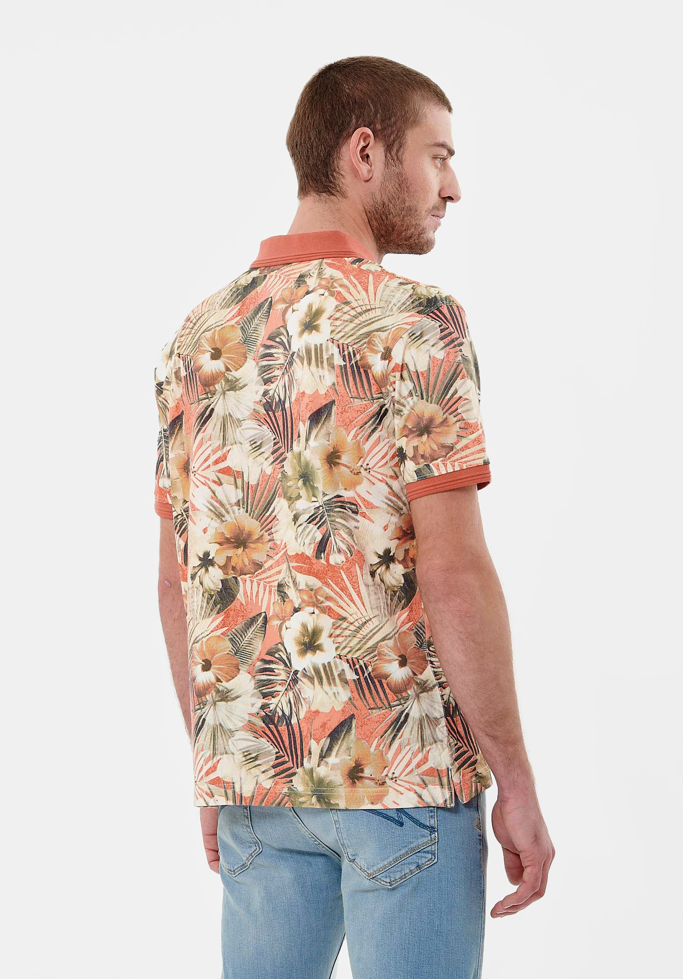 NAPPO  Polo fleuri Homme en 100% coton