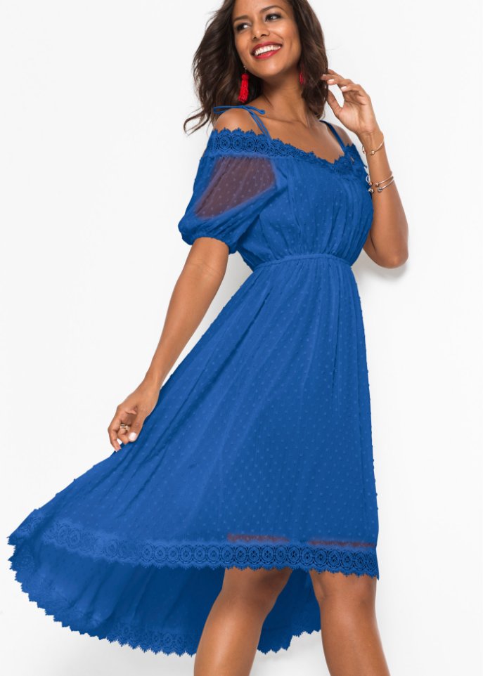 Cold-Shoulder-Kleid mit Spitze