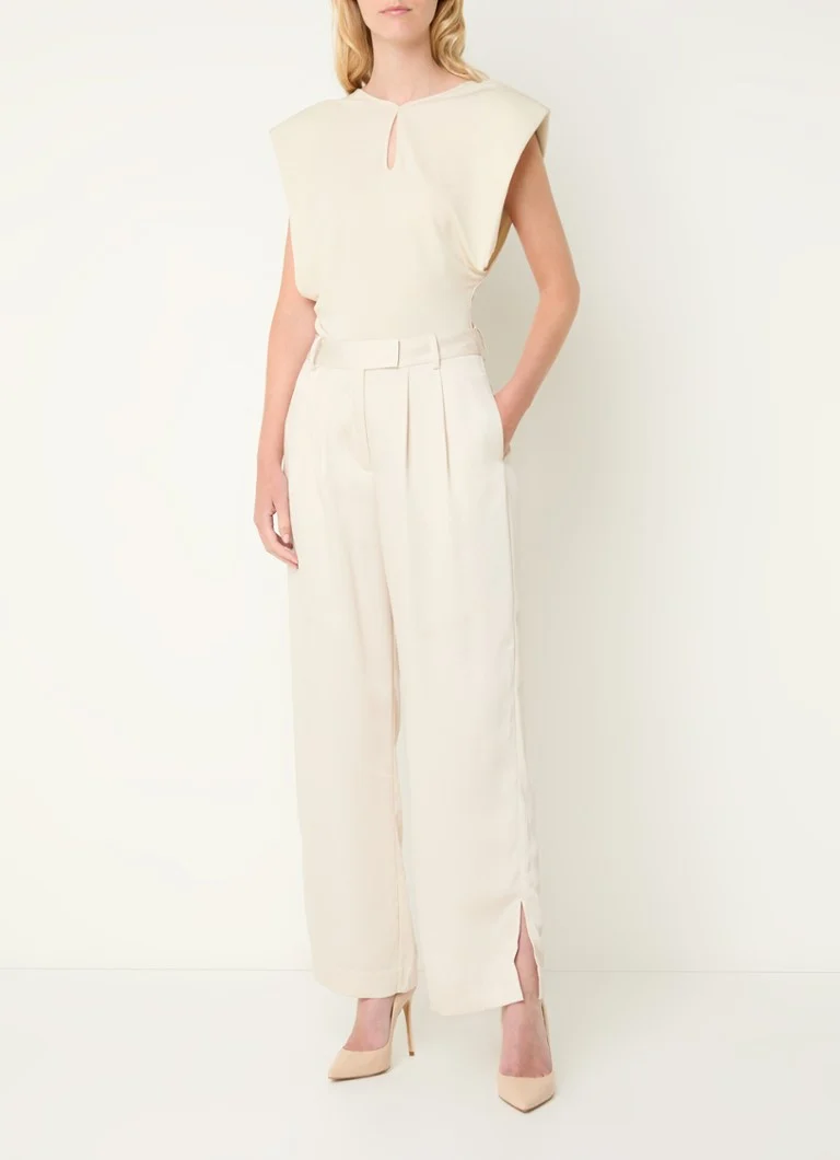 Bruuns Bazaar Dorita tunic with keyhole and shoulder pads