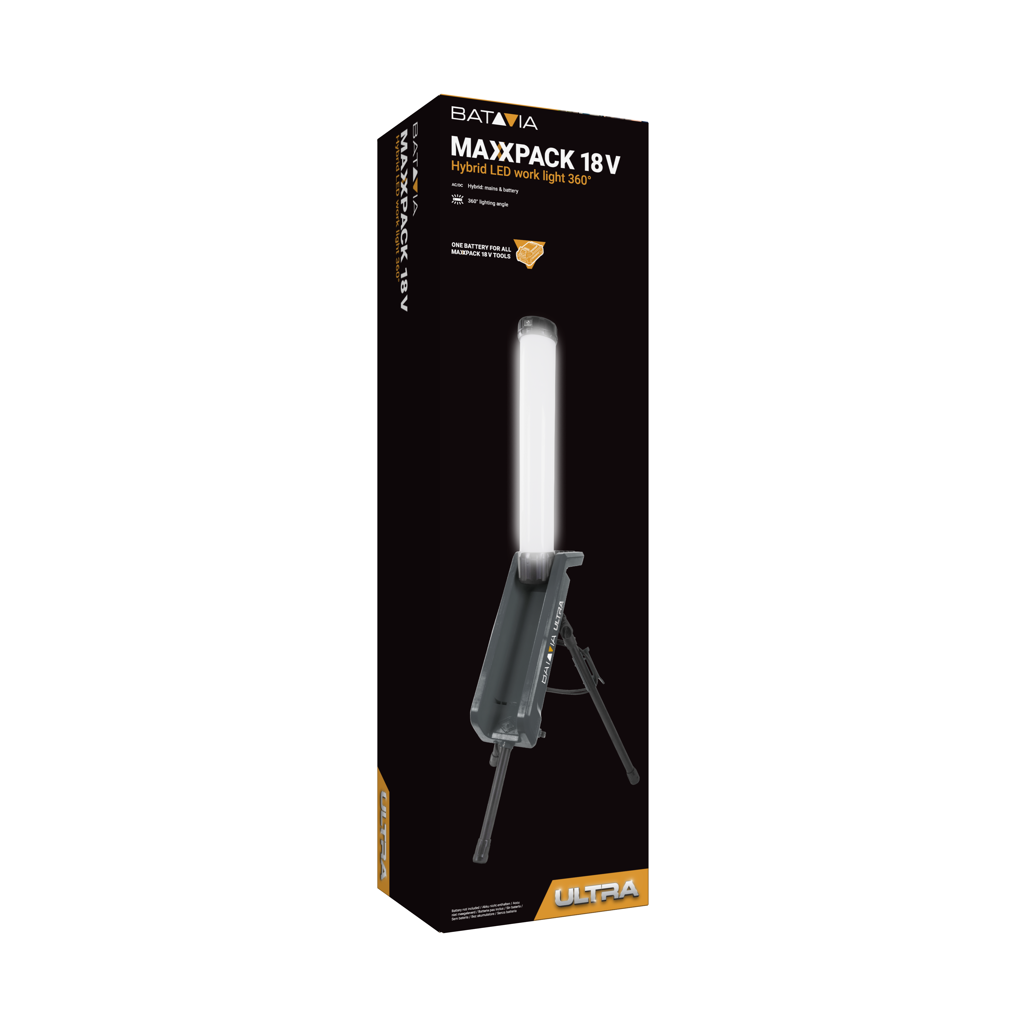 Batavia Maxxpack 18 Volt Akku-Hybrid-LED-Arbeitsleuchte