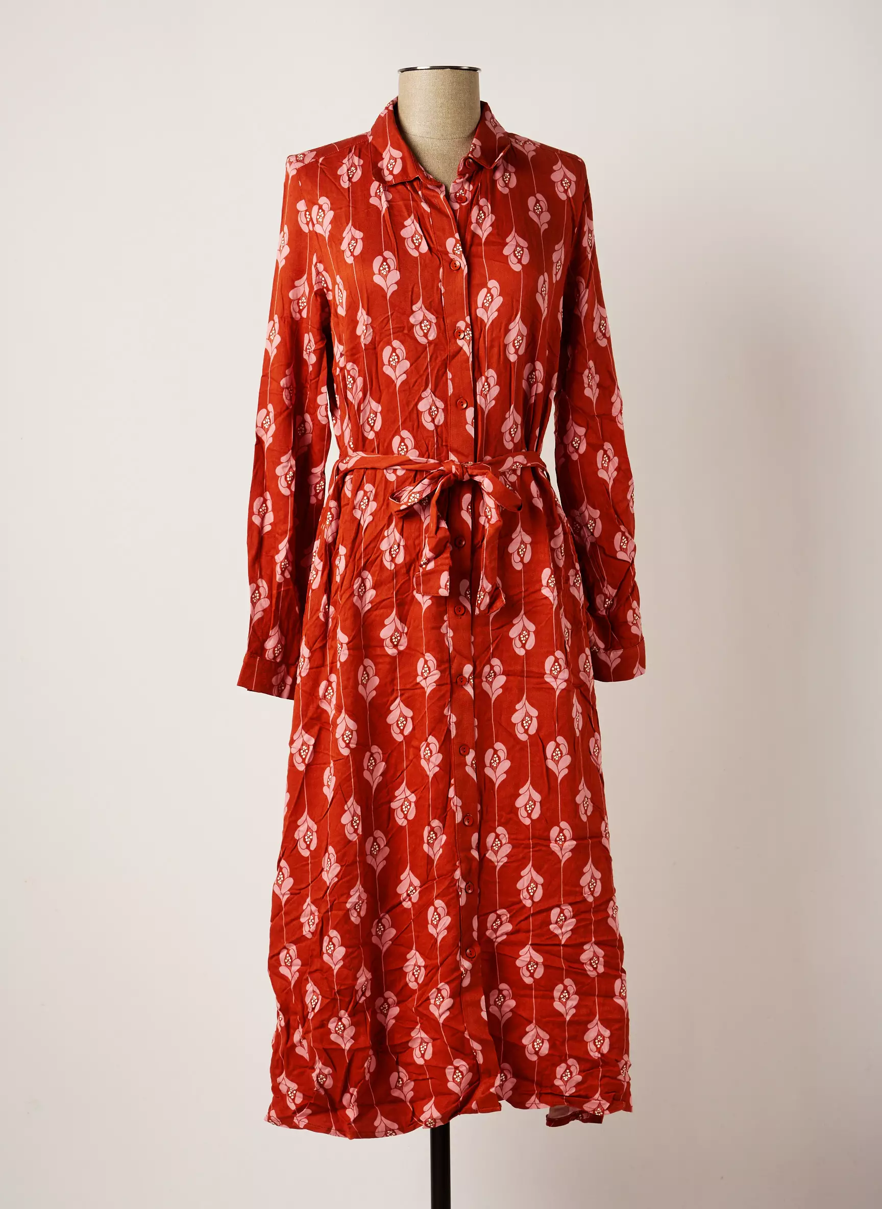 Mademoiselle Yeye Robes Longues Femme couleur orange