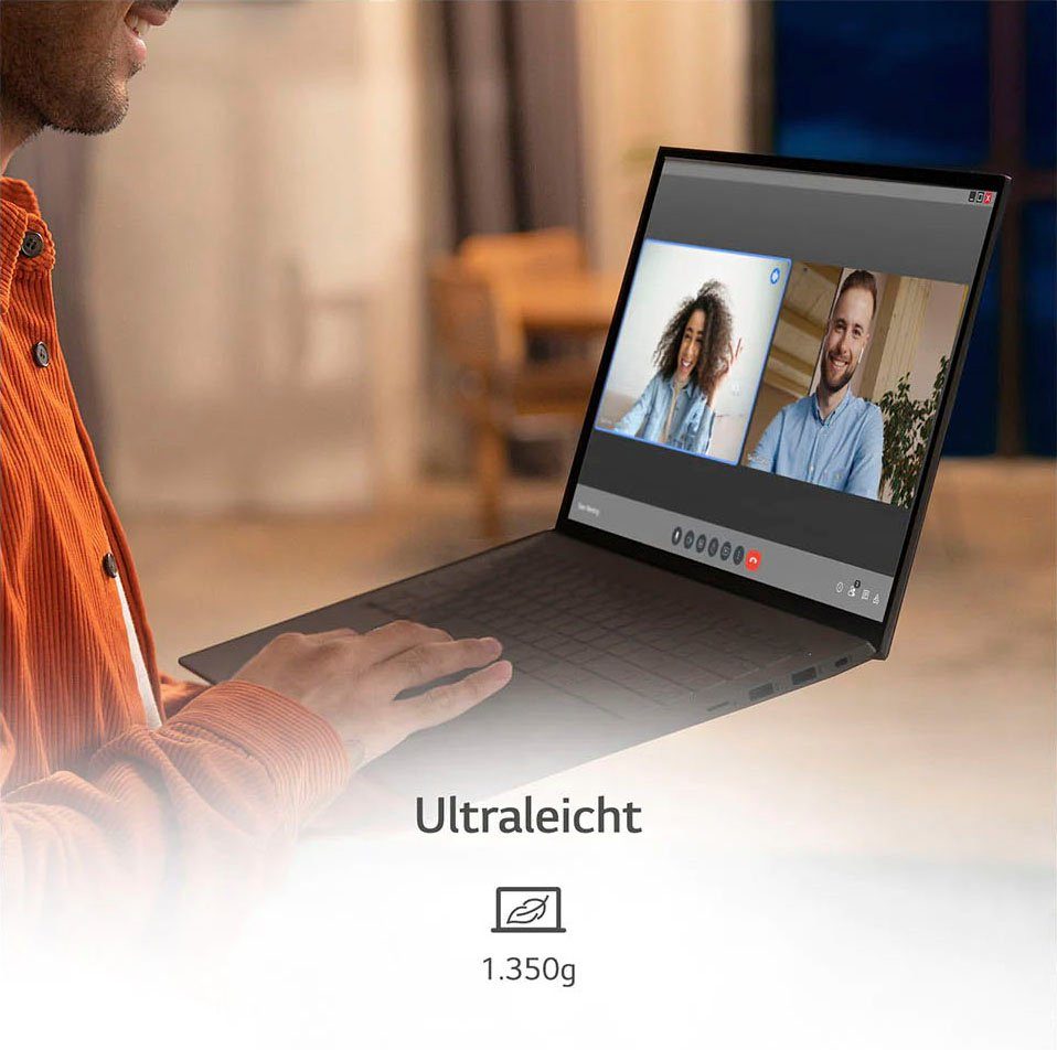 LG 17Z90Q-G.AA78G Notebook (43,18 cm/17 Zoll, Intel Core i7 1260P, Iris Xe Graphics, 1000 GB SSD)