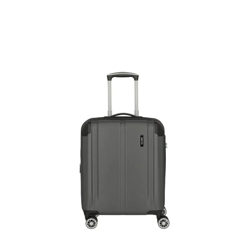 Travelite CITY Trolley S (55cm) mit 4 Rollen (erweiterbar) - Anthrazit