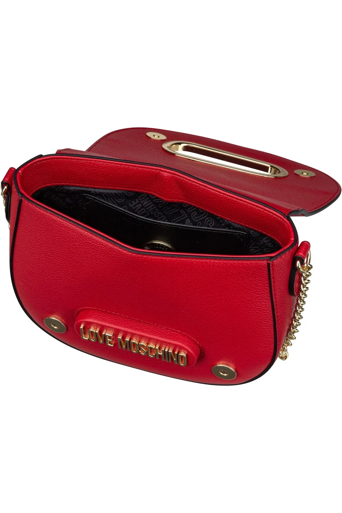 Love Moschino  Satteltasche abgerundete Plakette 4406