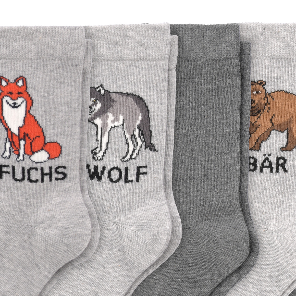 5 Paar Jungen Socken mit Tier-Motiven