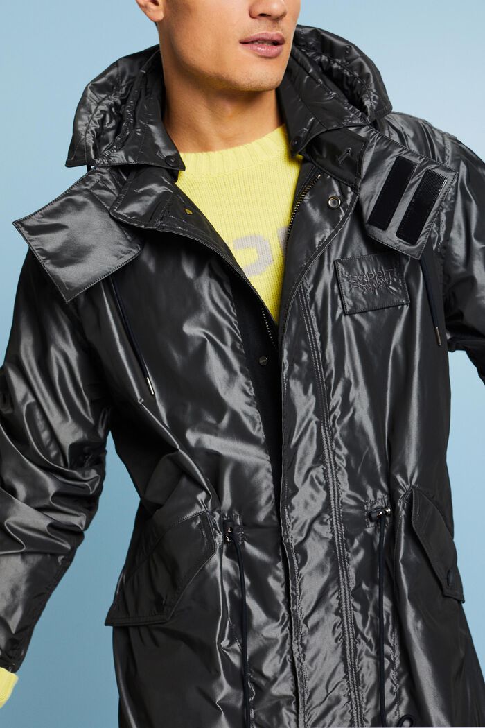 Zipp-Off-Parka in Metallic-Optik