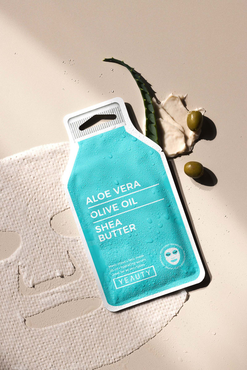 Tuchmaske Aloe Vera-Olive-Shea Butter, 1 St