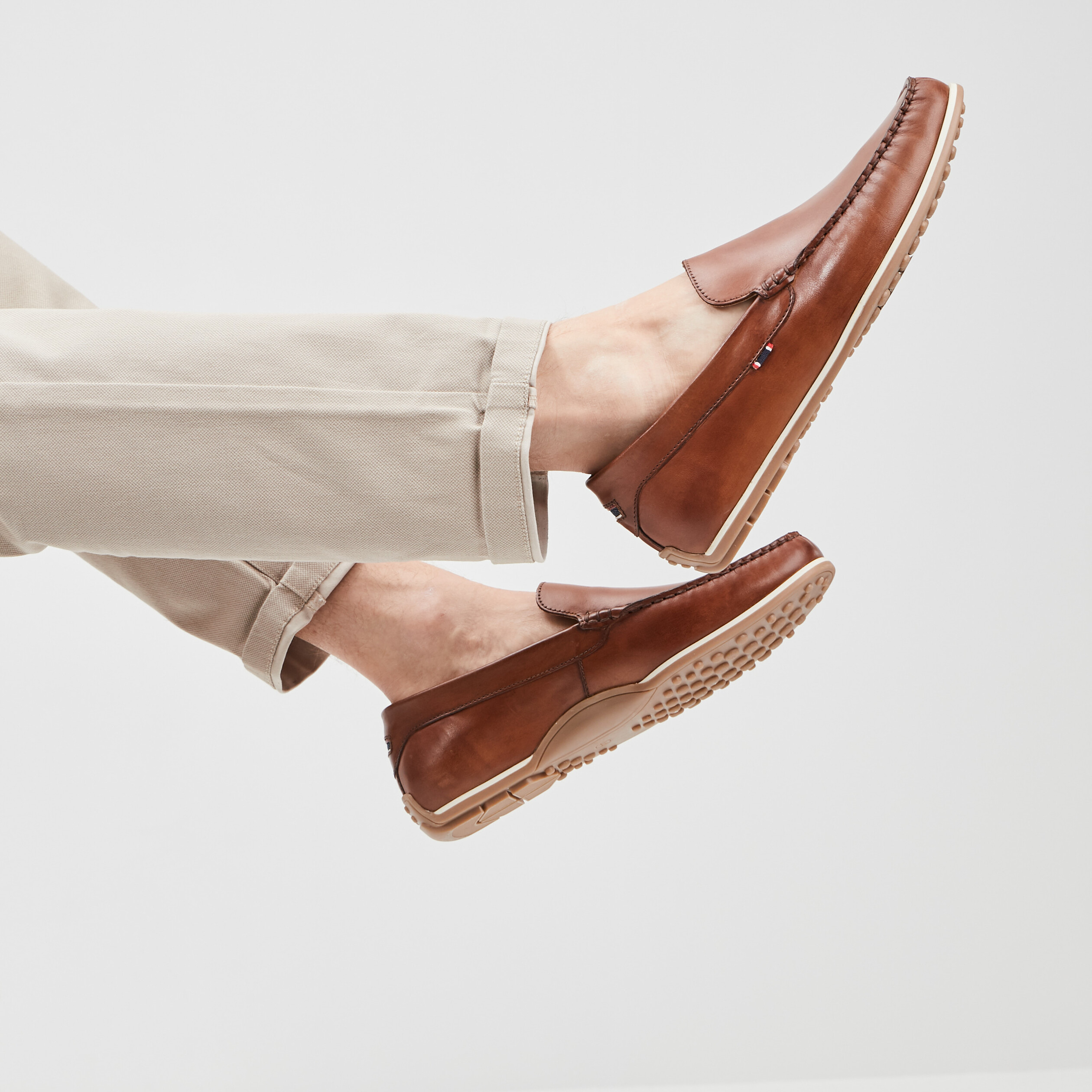 Mocassins en cuir marron homme | La Halle