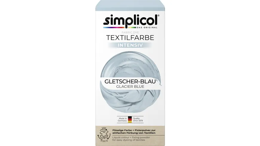 simplicol Textilfarbe intensiv Gletscher-blau 150 ml