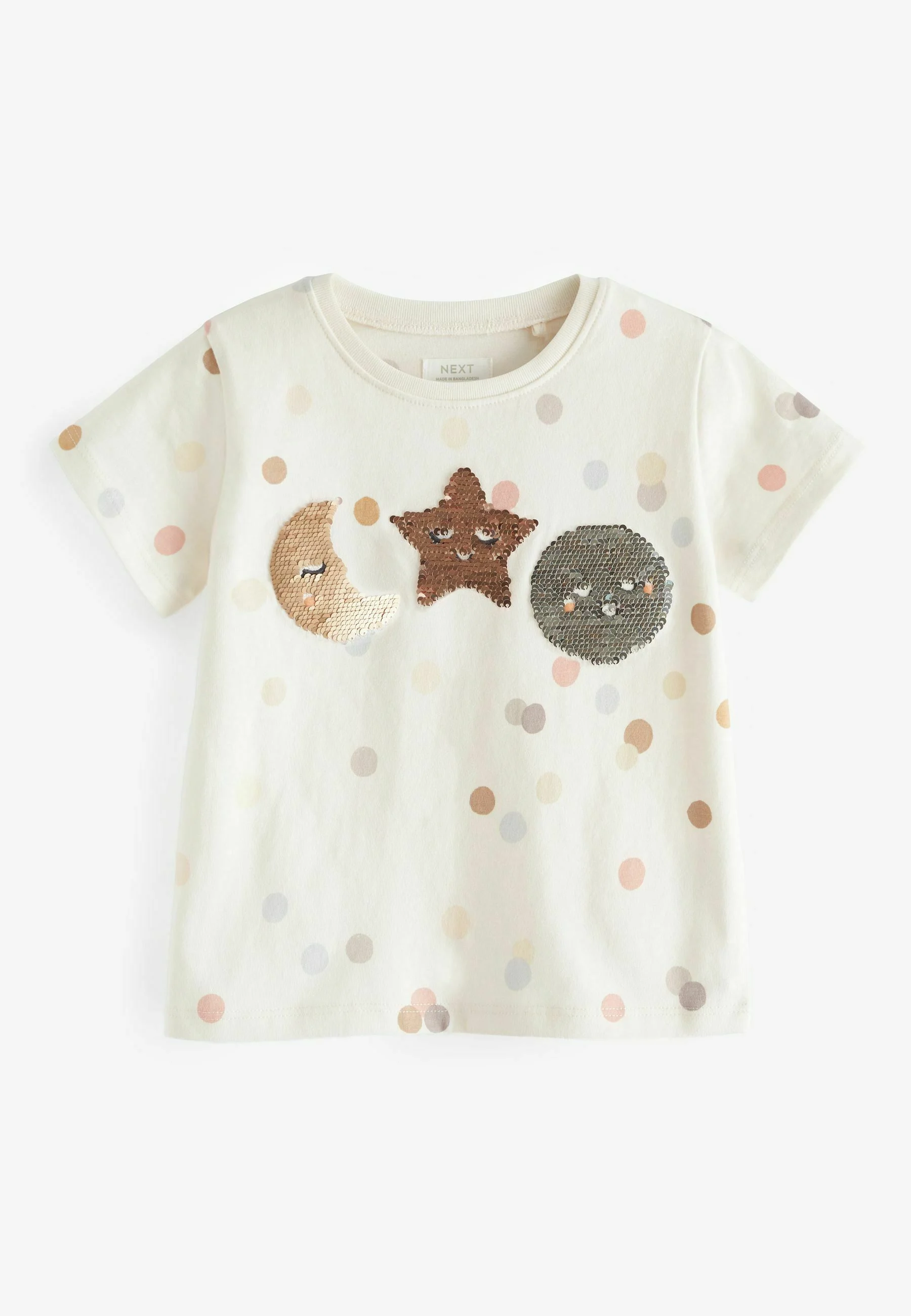 Next Camiseta de manga corta con lentejuelas y corte regular con estampado