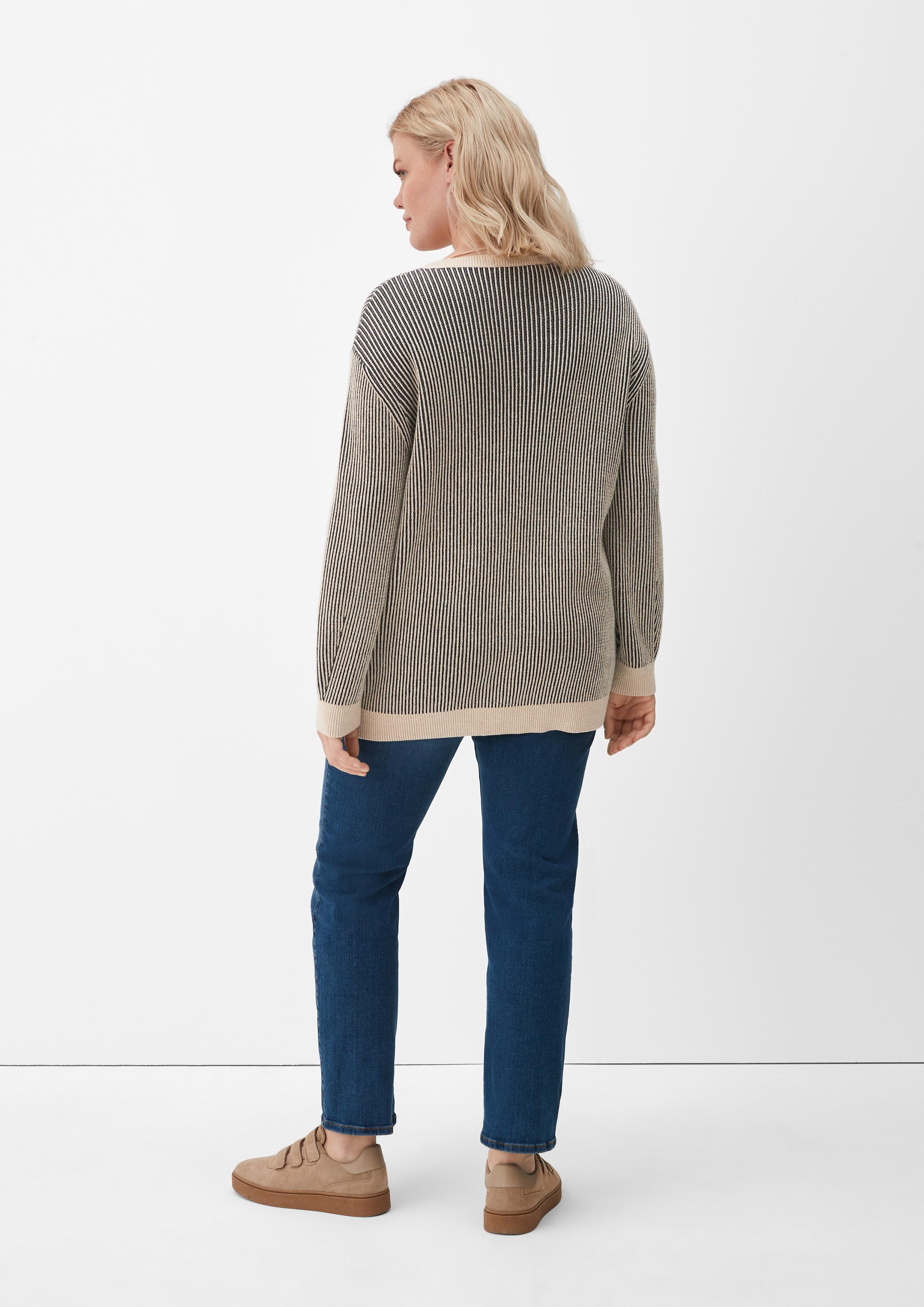 Feinstrickpullover mit V-Neck  2122009-82W1