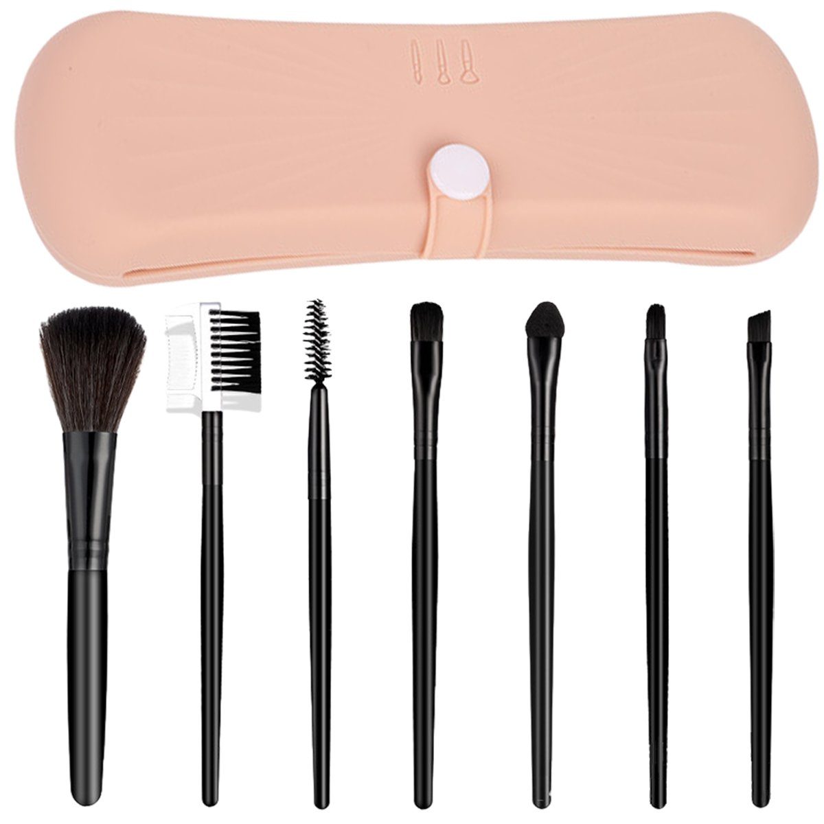 Jormftte Kosmetikkoffer Makeup Pinsel Halter Silikon,Tragbarer Kosmetiktasche,für Reisen