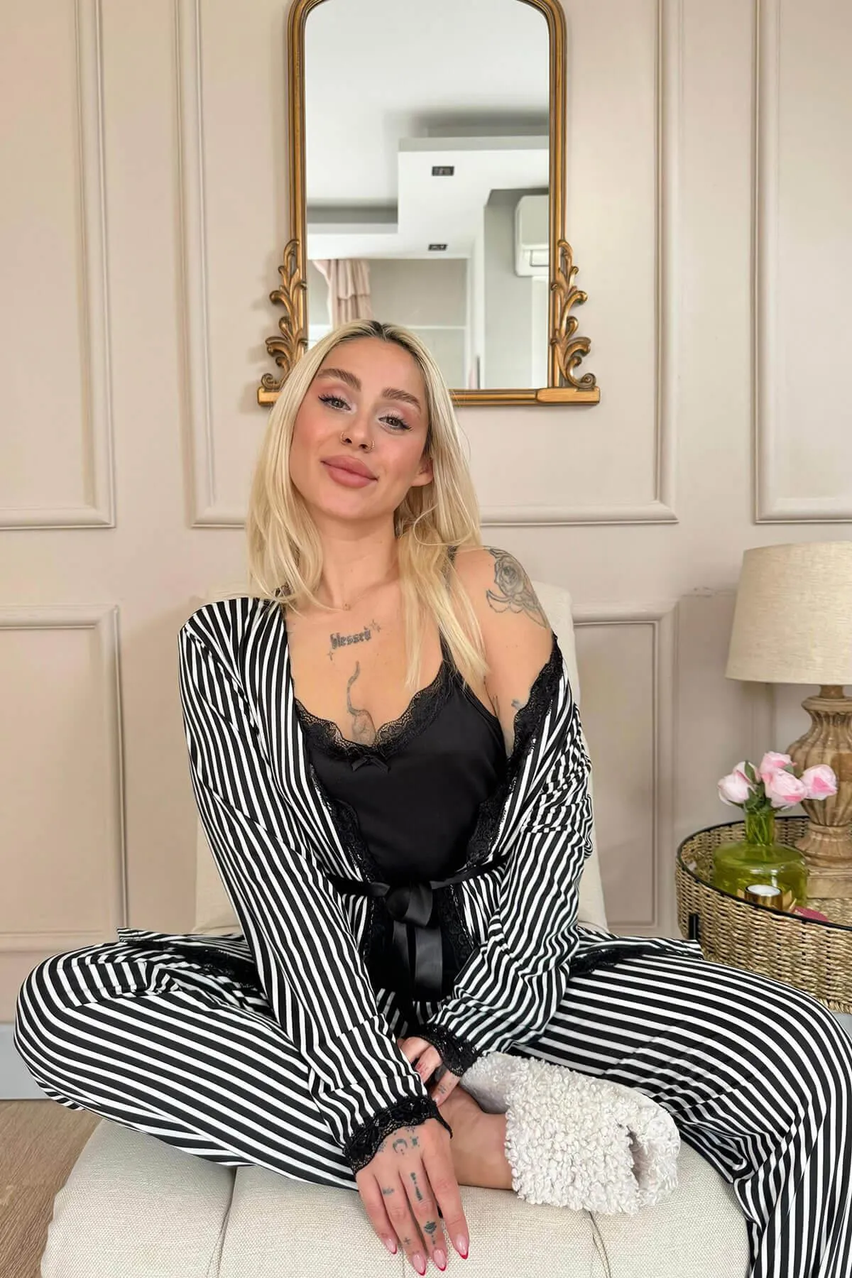 Pijamaevi  Pyjama set - Schwarz - Print