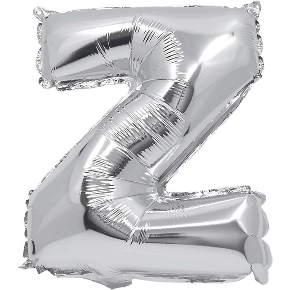 Folienballon Buchstabe Z silber, 32 cm, inkl. Pustehalm