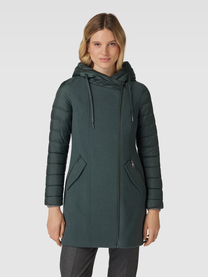 Steppjacke mit Two-Tone-Machart in petrol