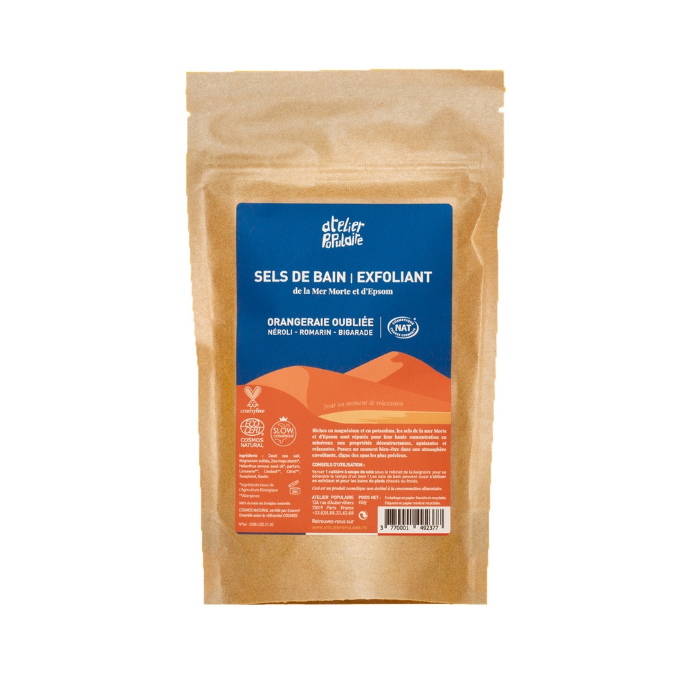 atelier populaire Sels de bain exfoliant | Orangeraie Oubliée | 150g Sels de bain