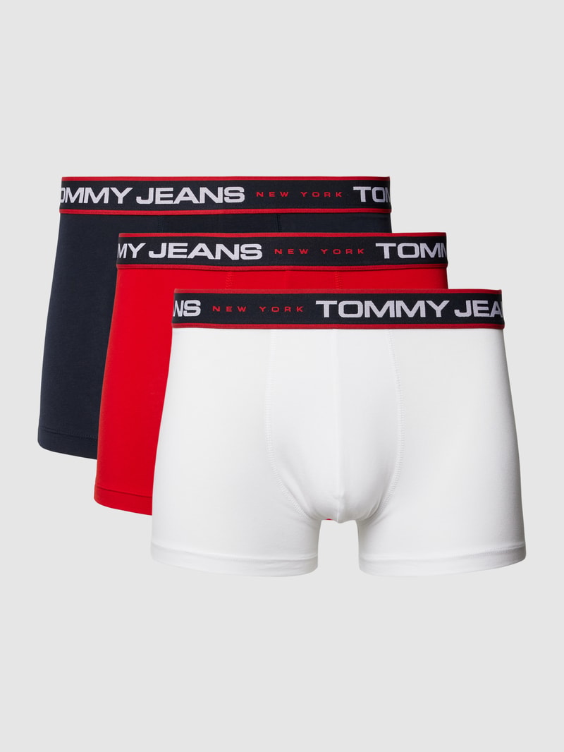 Trunks mit Label-Stitching Modell 'NEW YORK' im 3er-Pack in rot