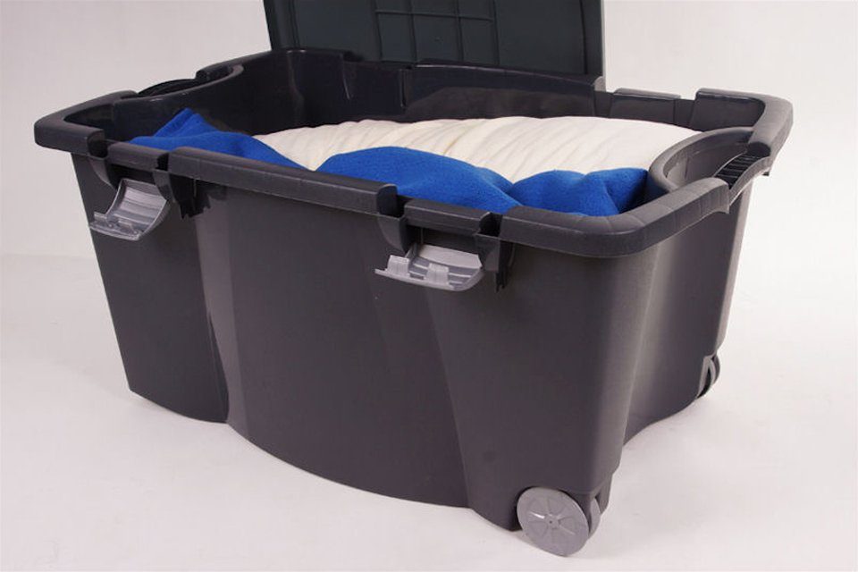 Spetebo Unterbettkommode Allzweckbox mit Klappverschluss - 120 Liter